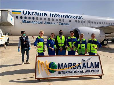 مطار مرسى علم : إستقبال أولى رحلات الخطوط الجوية الأوكرانية