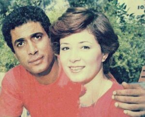 أحمد زكي وزوجته هالة فؤاد 