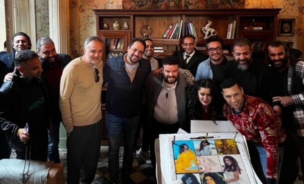 أبطال فيلم البطة الصفرا يحتفلون بعيد ميلاد غادة عادل (صور)